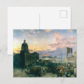 Carte Postale Washington Street Indianapolis Indiana Peinture (Devant / Derrière)