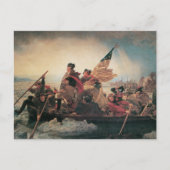Carte Postale Washington traversant le Delaware par Emanuel Leut (Devant)
