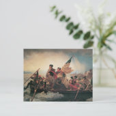 Carte Postale Washington traversant le Delaware par Emanuel Leut (Debout devant)