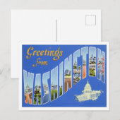 Carte postale Washington Vintage Big Letters (Devant / Derrière)