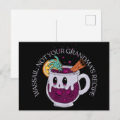 Carte Postale Wassail de Noël zombie (Devant / Derrière)