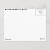 Carte Postale WasserFall, Mauvais Gastein (Dos)