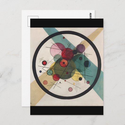 Carte Postale Wassily Kandinsky Cercles Dans Un Cercle (Devant / Derrière)