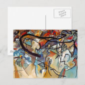 Carte Postale Wassily Kandinsky - Composition Cinq Art Abstrait (Devant / Derrière)