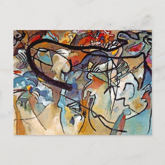Carte Postale Wassily Kandinsky - Composition Cinq Art Abstrait (Devant)
