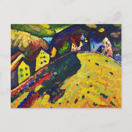 Carte Postale Wassily Kandinsky. Maisons à Murnau. Expressionnis (Devant)