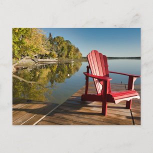 Carte Postale Water   Adirondack Chair at the Lake