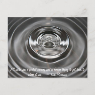 Carte Postale Water Drops and Quotes