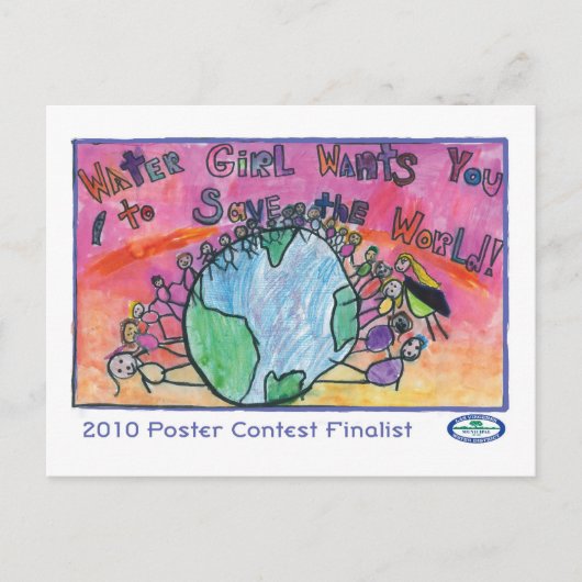 Carte Postale Water Girl Water Water You to (Devant)