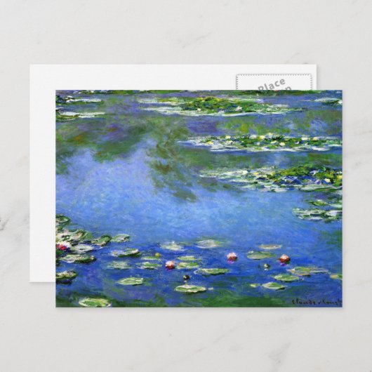 Carte Postale Water Lilies by Claude Monet (Devant / Derrière)