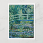 Carte Postale Water Lilies et pont japonais par Monet<br><div class="desc">Cette peinture à l'huile est "Water Lilies and Japanese Bridge" réalisée en 1899 par l'artiste impressionniste français Oscar Claude Monet (1840-1926).    C'est notre Fine Art Series n° 100.</div>