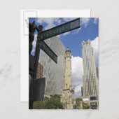 Carte Postale Water Tower, Chicago, Illinois, USA (Devant / Derrière)