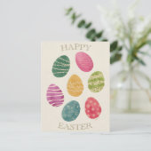 Carte Postale Watercolor Abstract Easter Egg Postcard (Debout devant)