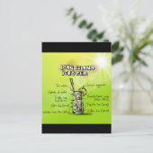 Carte Postale Watercolor Bar Cocktail Recette (Debout devant)