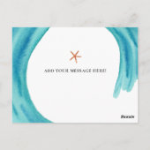 Carte Postale Watercolor Beach Nouvelle adresse (Dos)