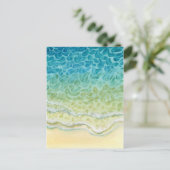Carte Postale Watercolor Beach Ocean Scene (Debout devant)