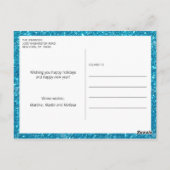Carte Postale Watercolor Blue Glitter Foil | PHOTO (Dos)