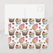 Carte Postale Watercolor cupcakes (Devant / Derrière)