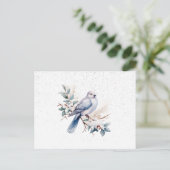 Carte Postale Watercolor Dove Funeral Simple Script Thanks Card (Debout devant)