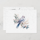 Carte Postale Watercolor Dove Funeral Simple Script Thanks Card (Devant / Derrière)