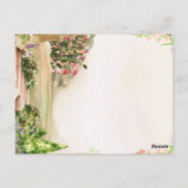 Carte Postale Watercolor Garden Arch Romantic Wedding Thank You (Dos)