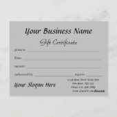 Carte Postale Watercolor German Shepherd Certificat cadeau (Dos)