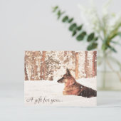 Carte Postale Watercolor German Shepherd Certificat cadeau (Debout devant)