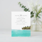 Carte Postale Watercolor Jamaïque Beaches Tropical Island (Debout devant)