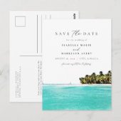 Carte Postale Watercolor Jamaïque Beaches Tropical Island (Devant / Derrière)