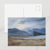 Carte Postale Watercolor Landscape Painting  (Devant / Derrière)