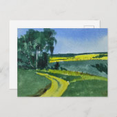 Carte Postale Watercolor Landscape Painting  (Devant / Derrière)