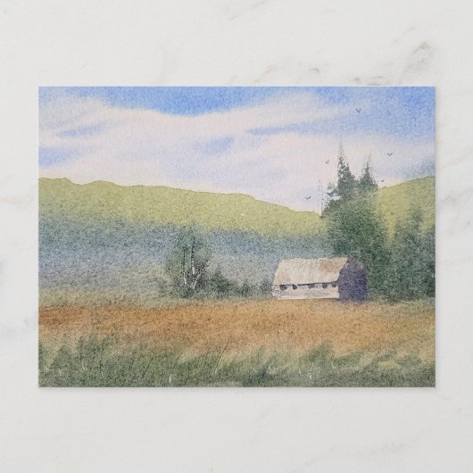 Carte Postale Watercolor Landscape Painting (Devant)