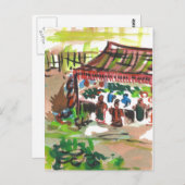 Carte postale Watercolor Marketplace (Devant / Derrière)