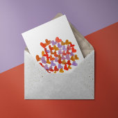 Carte Postale Watercolor melting hearts - retro