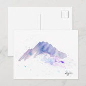 Carte postale Watercolor Mountain - Tryfan (Devant / Derrière)