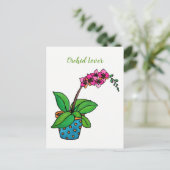 Carte Postale Watercolor Orchid Plant (Debout devant)