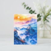 Carte Postale Watercolor painting (Debout devant)