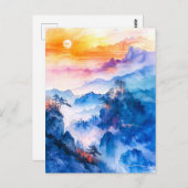 Carte Postale Watercolor painting (Devant / Derrière)