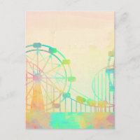 Watercolor Painting Ferris Wheel