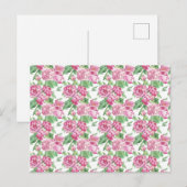 Carte Postale Watercolor peony (Devant / Derrière)