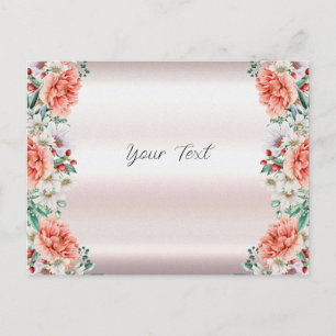 Carte postale Watercolor Peony