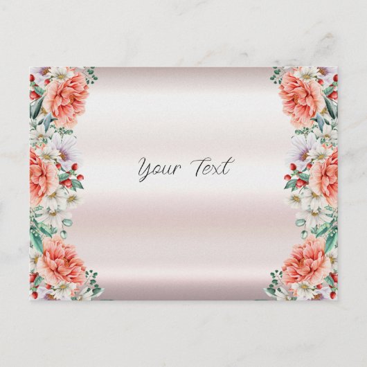 Carte postale Watercolor Peony (Devant)