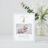 Carte Postale Watercolor Peter Rabbit Boy Birth Announcement (Debout devant)