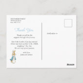 Carte Postale Watercolor Peter Rabbit Boy Birth Announcement (Dos)