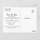 Carte Postale Watercolor Rustic Beach Wedding Enregistrer La Dat (Dos)
