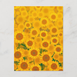 Carte Postale Watercolor Sunflowers 🌻