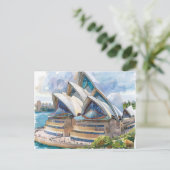 Carte Postale Watercolor Sydney Opera House Aussie (Debout devant)