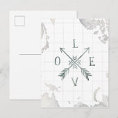 Carte Postale Watercolor Wanderlust Adventure III | Amour (Devant / Derrière)