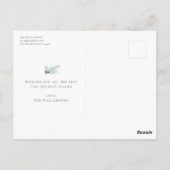 Carte postale Watercolor Winter Wire Flat Holiday (Dos)