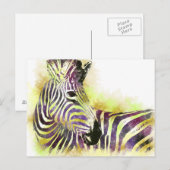 Carte Postale Watercolor Zeba (Devant / Derrière)